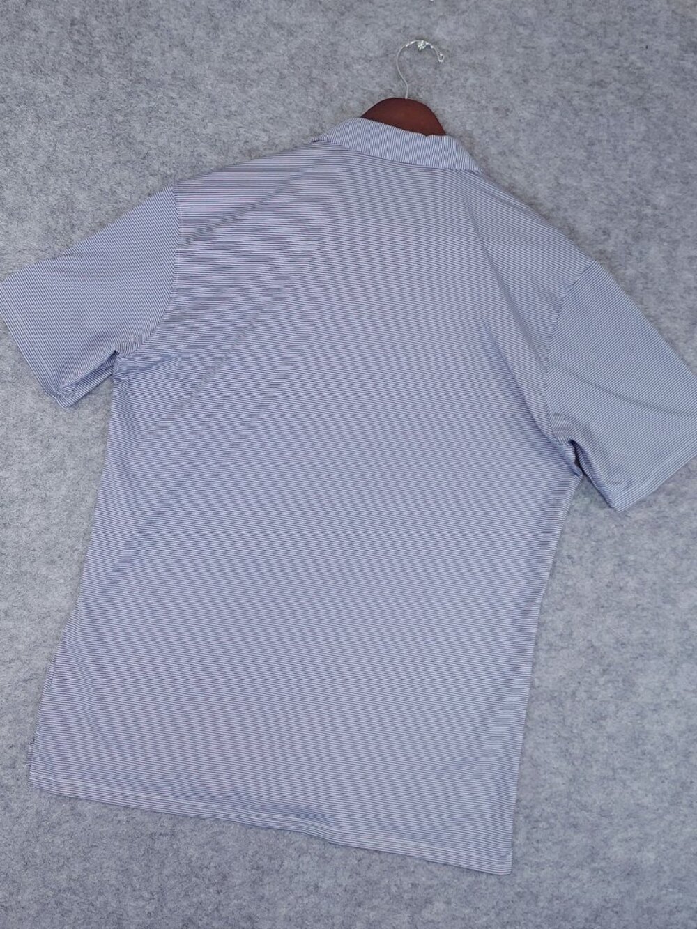 Holderness & Bourne Perkins Large Navy White Stripe Tailored Golf Polo Dodgers - Picture 7 of 11